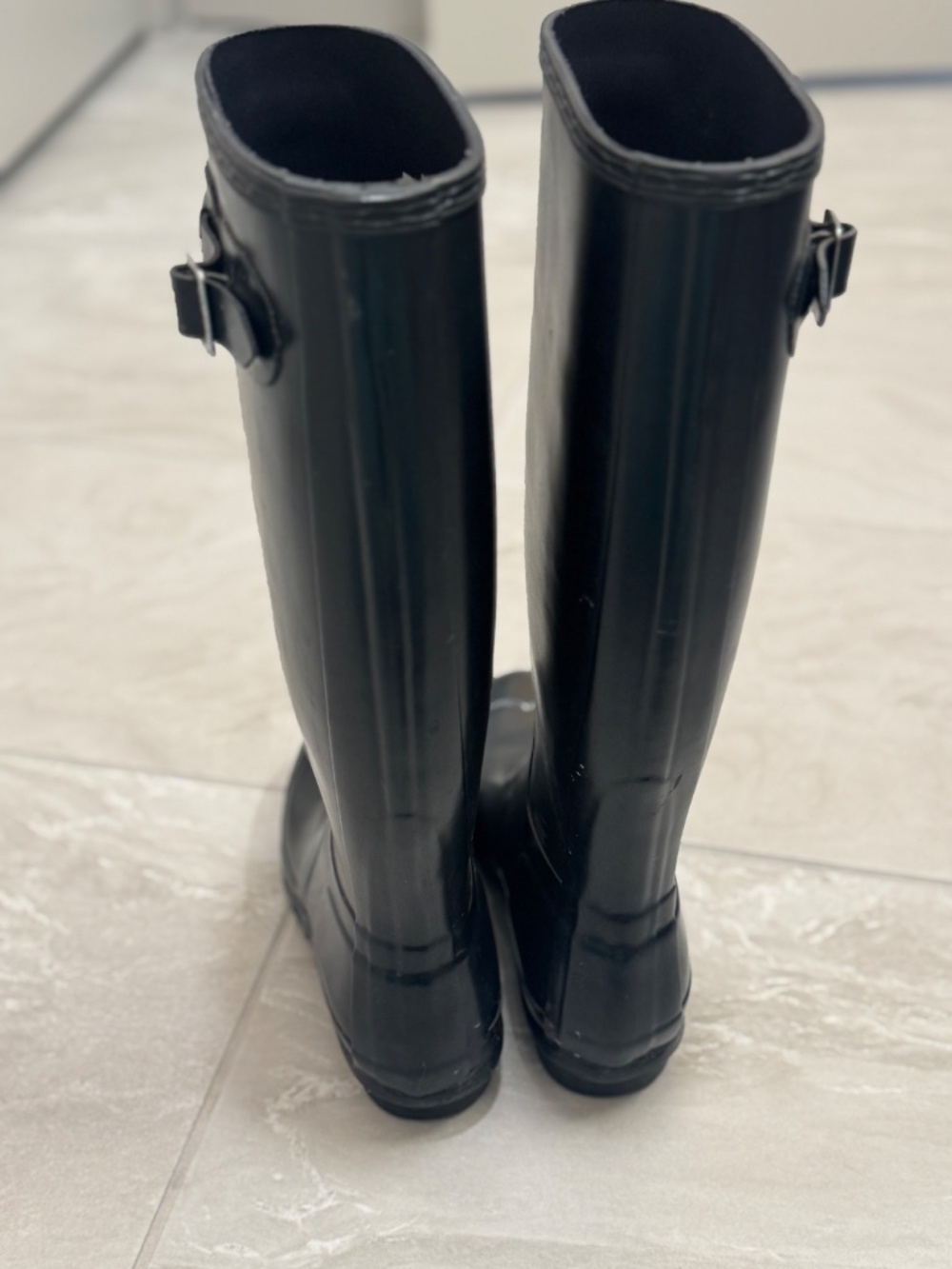 Hunter Navy Blue Original Tall Rain Boots Waterproof Classic Size 5 - Picture 8 of 10
